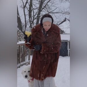 Luxurious Brown mink Fur Coat